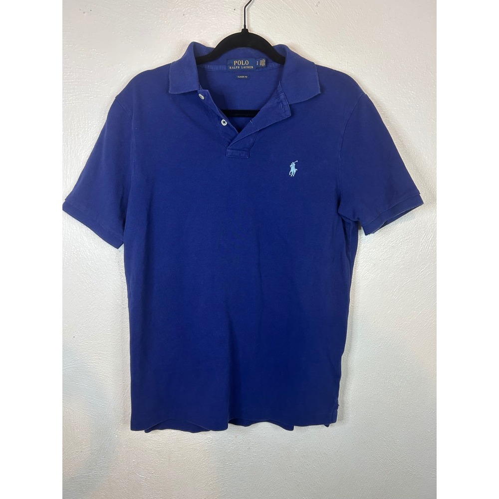 Polo Ralph Lauren Classic Fit Royal Blue Polo Shirt Men's Small Light Blue Pony